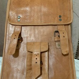 Leather backpack